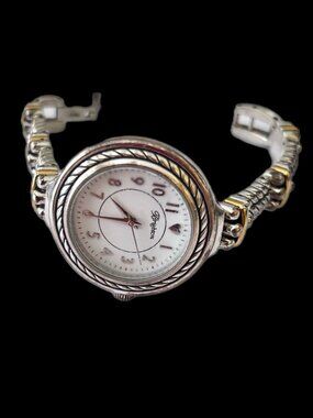 Brighton Mendocino Silver Tone Watch Inner Circumference 6.5” New Battery.